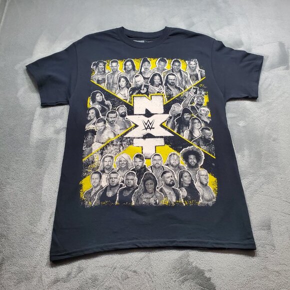 WWE #WE ARE NXT Wrestling Graphic T-shirt Double Sided Hit Black Tee Adult Sz M - Picture 1 of 12